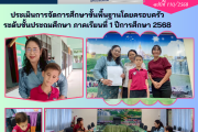 ประเมินการจัดการศึกษาขั้นพื้นฐานโดยครอบครัวระดับชั้นประถมศึกษา ภาคเรียนที่ 1 ปีการศึกษา 2568 ประเมินการจัดการศึกษาขั้นพื้นฐานโดยครอบครัวระดับชั้นประถมศึกษา ภาคเรียนที่ 1 ปีการศึกษา 2568